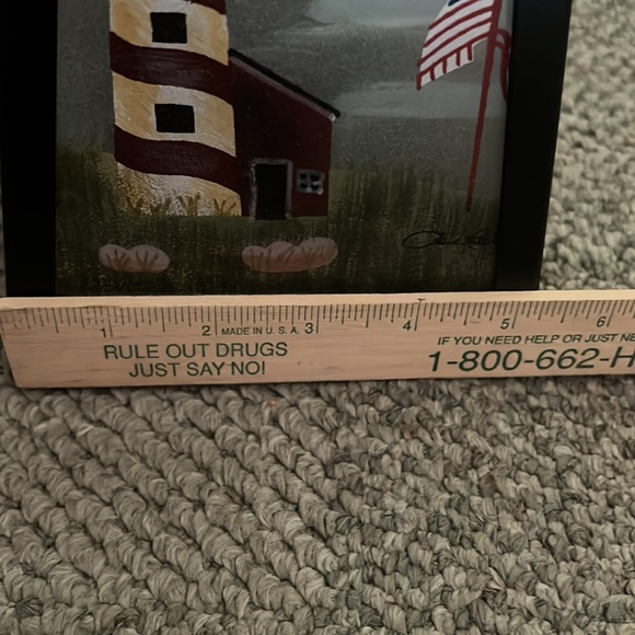 Artisan Hand painted glass and metal lighthouse candle holder lantern decor - Picture 13 of 14